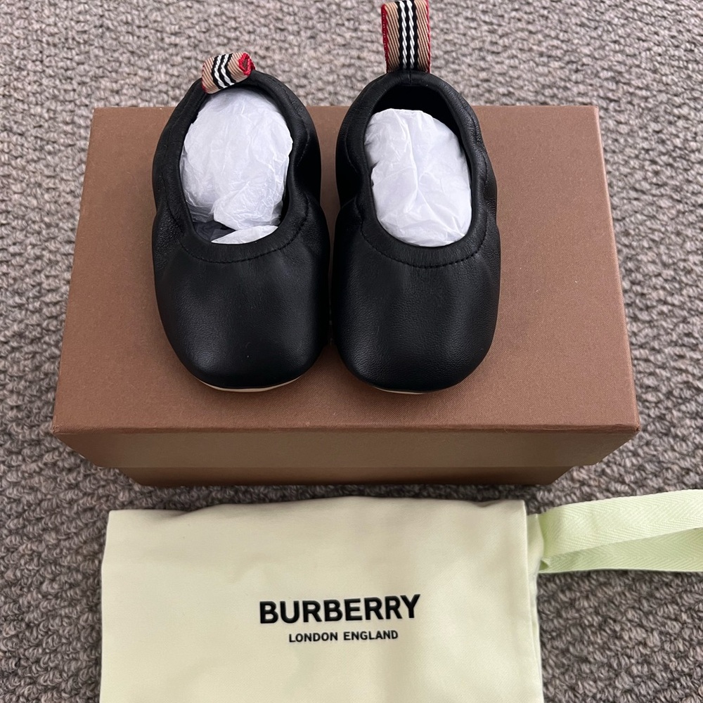 Brand new Burberry baby ballerina shoes
